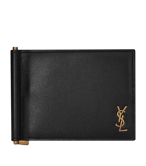 saint laurent clip wallet